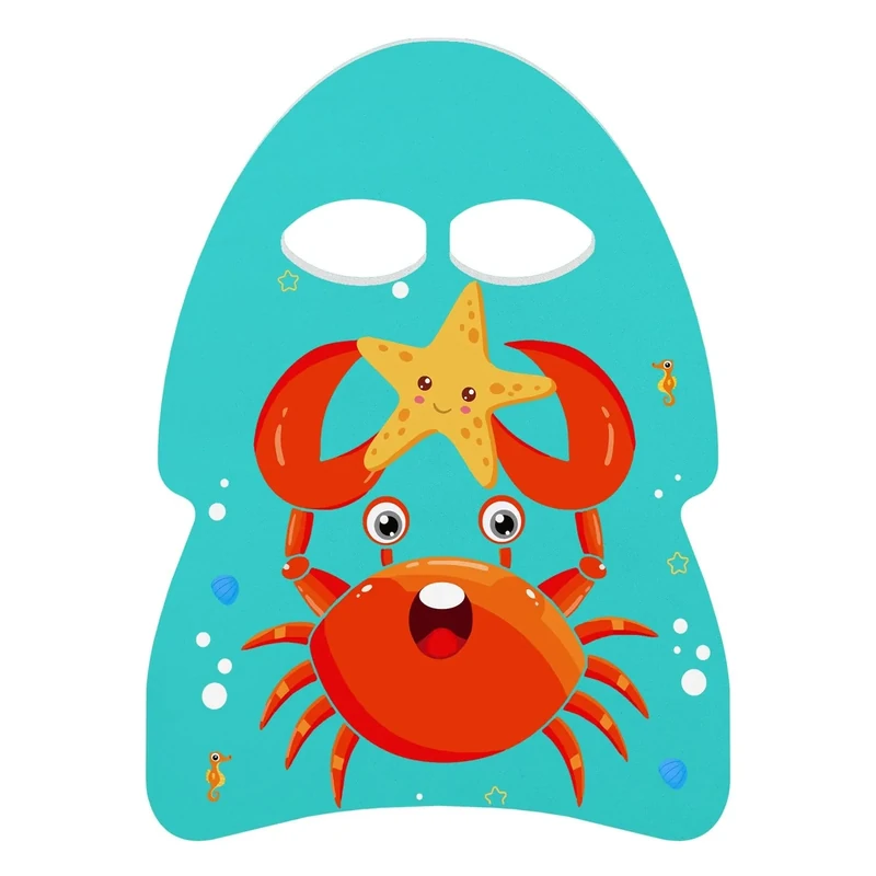 MoKo Kinder Schwimmbrett, Schwimmen Kickboard Trainingsausrüstung mit Griffen Schwimm Cartoon Swim Float Schwimmtrainingsausrüstung Schwimm Board für Kinder Jungen Mädchen - Blaugrün & Krabben