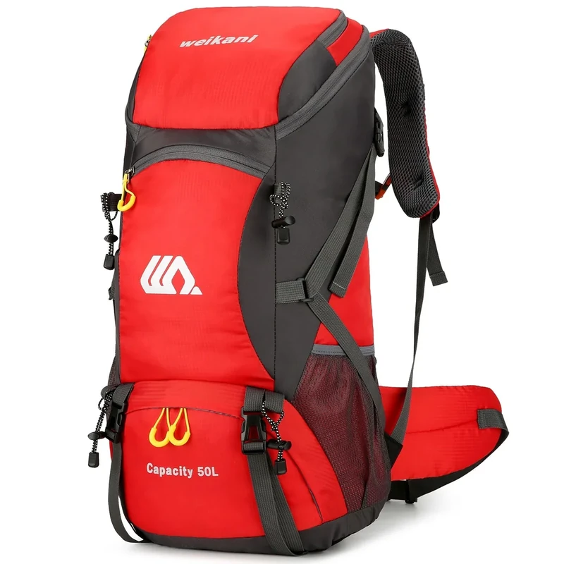 jianyana Wanderrucksack 50L Trekkingrucksack Regenhülle Reiserucksack Wasserdichter Campingrucksack für Wandern Camping Bergsteigen Reisen Sport Herren Damen