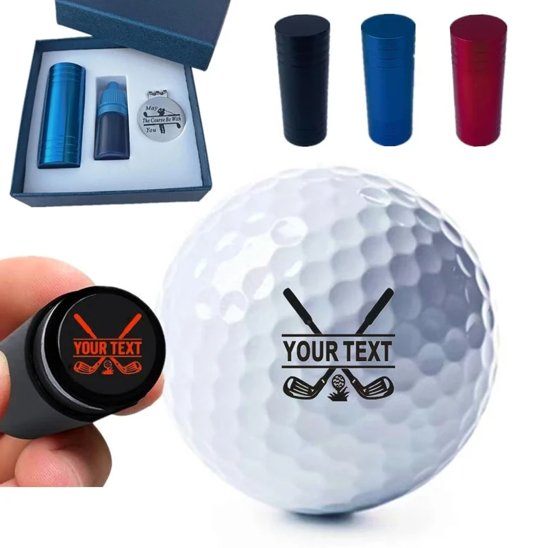 JSWLYWMTPJ 32 Design individueller Golfball-Stempel, personalisierbarer Golfball-Stempel, selbstfärbender Golfball-Stempel-Marker, wiederverwendbarer Golfball-Stempel, markieren Sie Ihren eigenen