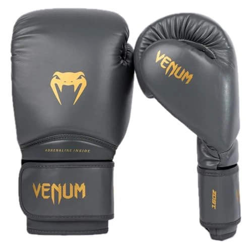 Venum, Contender 1.5 Boxhandschuhe, Unisex Erwachsene, 8 Oz, Grau/Gold