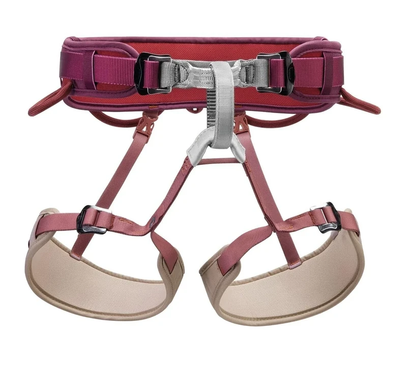 PETZL CORAX Klettergurt DARK RED Größe 2 verstellbar, komfortabler Hüftgurt für Klettern Halle Fels Klettersteig, gepolstert mit Materialschlaufen - Image 1