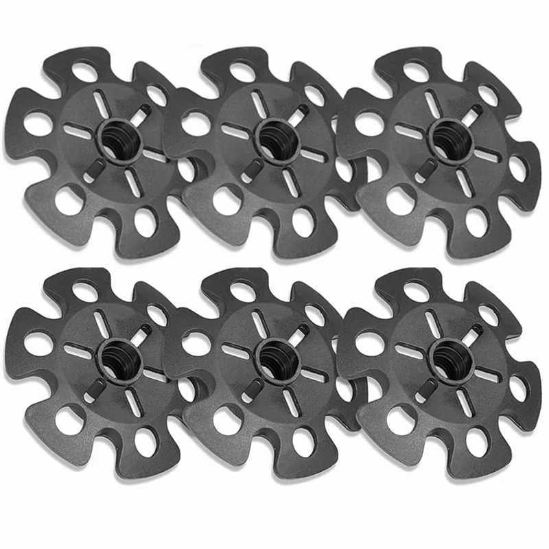 Herreicher Schneeteller für Wanderstöcke Universelle - Ersatz für Schneeschieber Tasche Schneeteller Ersatz für Schneeschieber Gummi Trekkingstock Spitzen Schutz für Wanderstockspitzen (6 Stück)