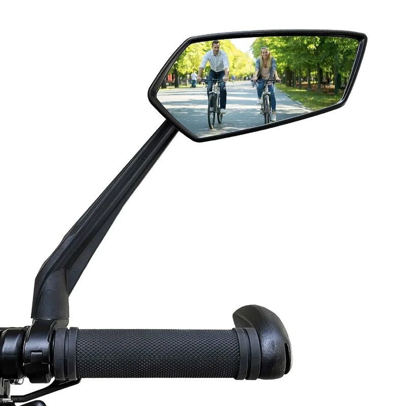 Homieway Fahrradspiegel Rechts,Fahrrad Rückspiegel Extra große Spiegelfläche,HD Schlagfestes Echtglas Fahrradrückspiegel,360° Verstellbarer Fahrrad Spiegel für E-Bike Lenker(22.2-25.4mm)