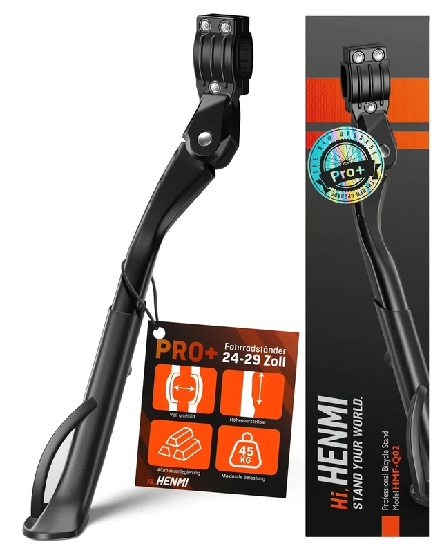 HENMI Fahrrad Ständer 24-29 Zoll Pro+, Höheverstellbar Hinterbauständer für E-Bike, Montainbike, Trekkingrad, Cityrad, Rennrad