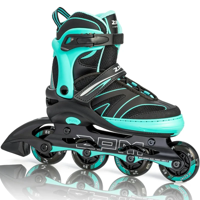 2PM SPORTS Größen Verstellbar Inliner für Kinder, Mädchen Jungen Inline Skates mit 82A PU Rollen für Damen/Herren Youngster Anfänger