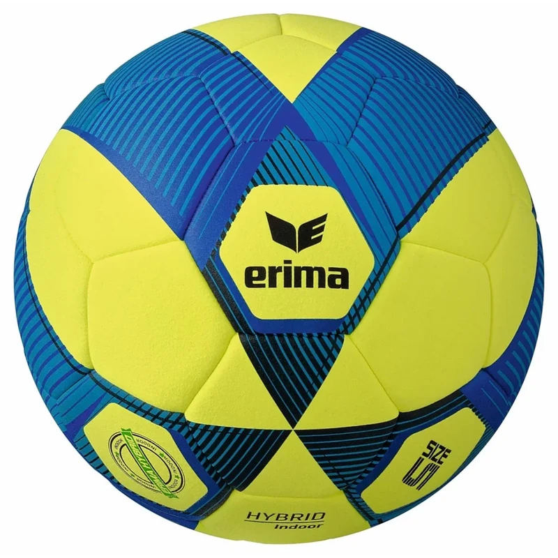 Erima Unisex – Erwachsene HYBRID Indoor Fußball (7192413), gelb/New royal, 5