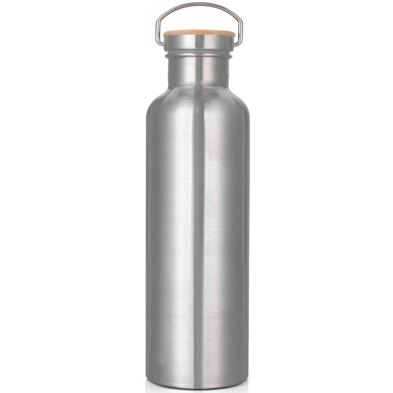 Trinkflasche Edelstahl 1L, Isolierte Thermosflasche für Sport, BPA-Frei Auslaufsicher Metall Wasserflasche für heiße & kalte Getränke, Outdoor Trinkflasch für Büro, Sport, Schule, Fitness