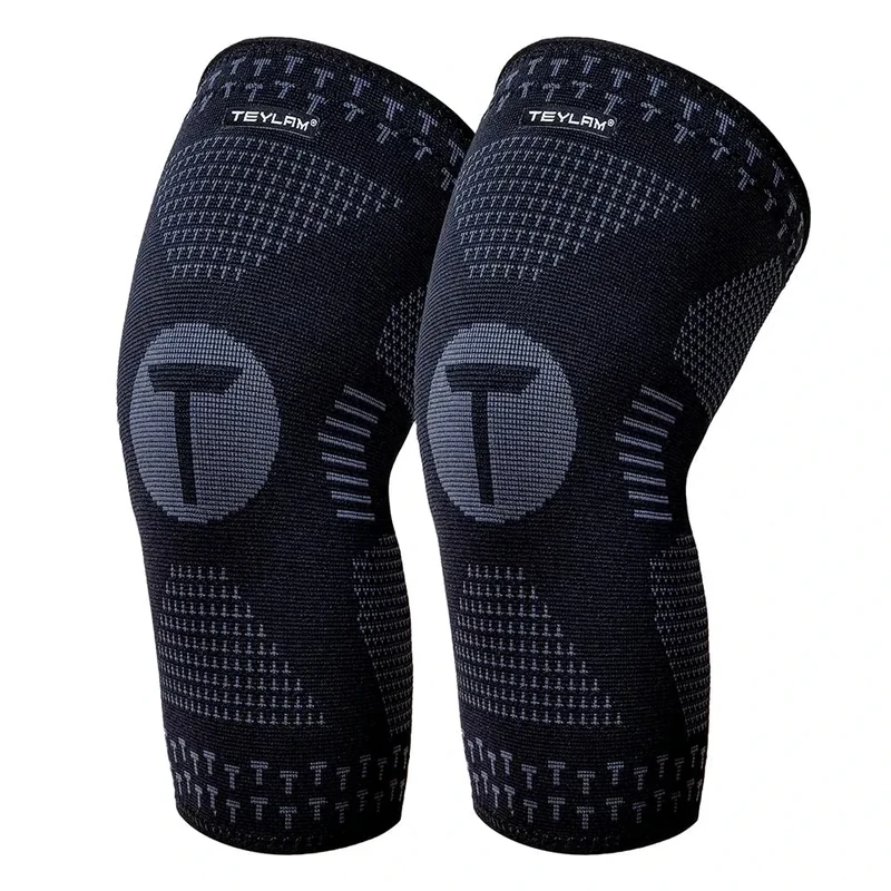 Teylam Kniebandage für Männer/Damen 2er set, Medizinisches knieschoner für Meniskusriss, Arthritis, ACL, Kompression bandage knie für Basketball, Volleyball, Yoga, Laufen, Rechts & links Bein tragbar