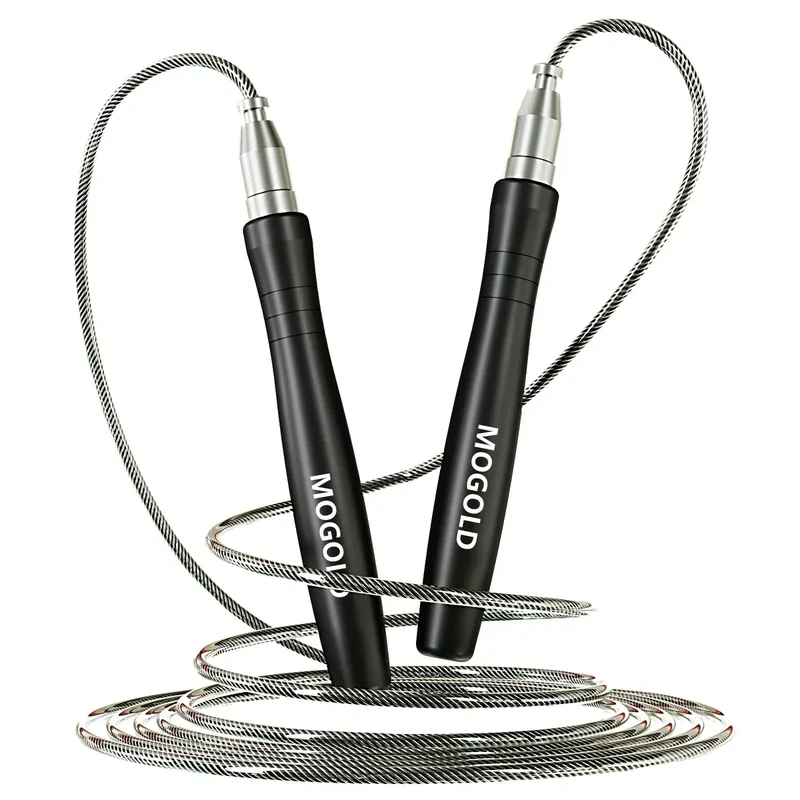 Mogold Profi Springseil für Boxen,Crossfit,300cm Verstellbar Seilspringen für Erwachsene Fitness ｜Hochwertigen Kugellagerkugeln,Rutschfester Metallgriff｜2 Seile in 2,0mm & 3,0mm