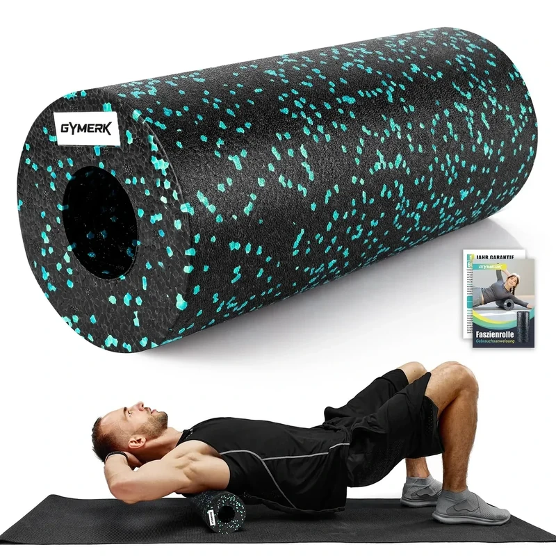 GYMERK Faszienrolle Mittlere Härte, Foam Roller (33 x 16 cm), Selbstmassage Fazienrolle zur Dehnung & Fitness des Rücken Wirbelsäule Beine, Effektive Massagerolle für funktionales Training