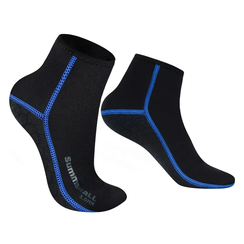 Summshall 3mm Neoprensocken für Damen und Herren, Warm Halten Neopren Socken Anti-Rutsch-Sohle Neoprensocken Langlebigkeit für Wassersport