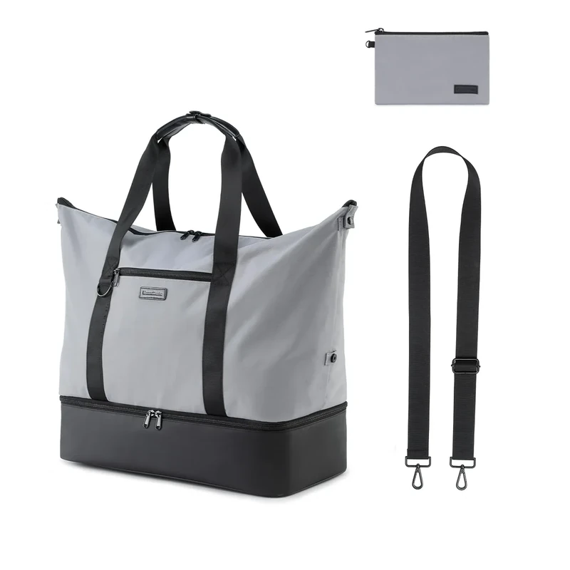 Dizdvizd Reisetasche für Damen und Herren, Sporttaschen mit Schuhfach und Nassfach, Wasserfest Weekender Trainingstasche Schwimmtasche Gym Bag, Tragbar Handgepäck Duffel Bag