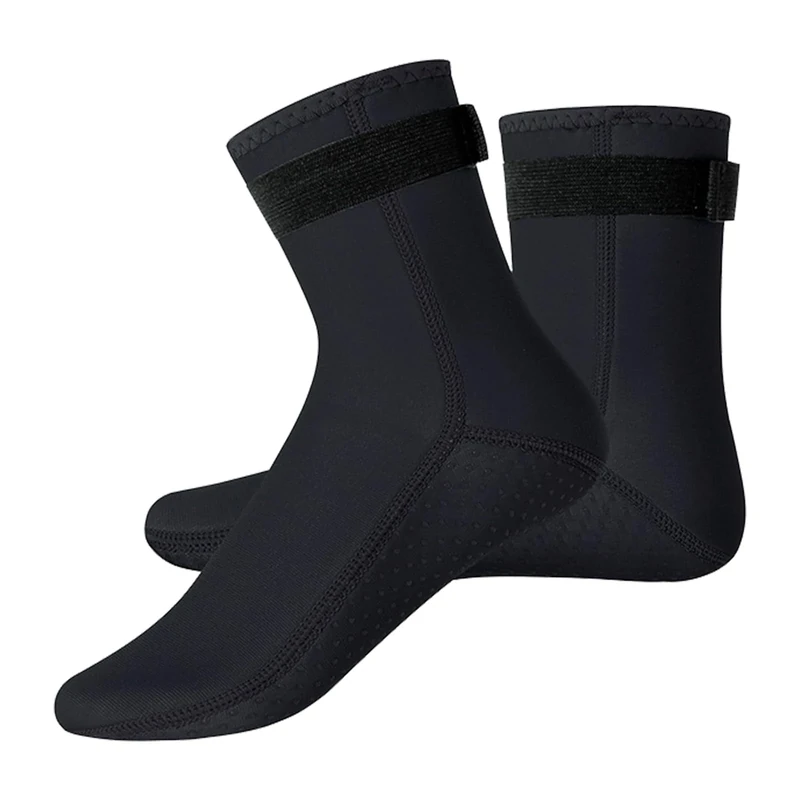 KFDDRN Neoprensocken, Beachvolleyball Socken, Schwimmsocken, Neoprensocken Eisbaden,Wassersport Tauchsocken Neoprenschuhe Für Schnorcheln, Surfen, Segeln, Universal Damen, Herren (L(42-43), Schwarz)