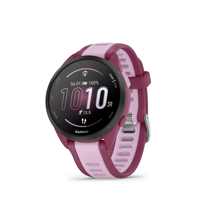 Garmin Forerunner 165 Music - leichte GPS Smartwatch zum Laufen, mit 1,2" AMOLED Touchscreen, Trainingsempfehlungen, Gesundheitsdaten, smarten Funktionen und Musik am Handgelenk