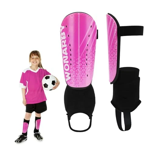 Schienbeinschoner für Fußball, Jugendliche und Kinder, Schienbeinschutz für Kleinkinder, Jungen, Mädchen, Teenager 2–18 Jahre, mit Knöchelbandagen Schutz, verbesserte