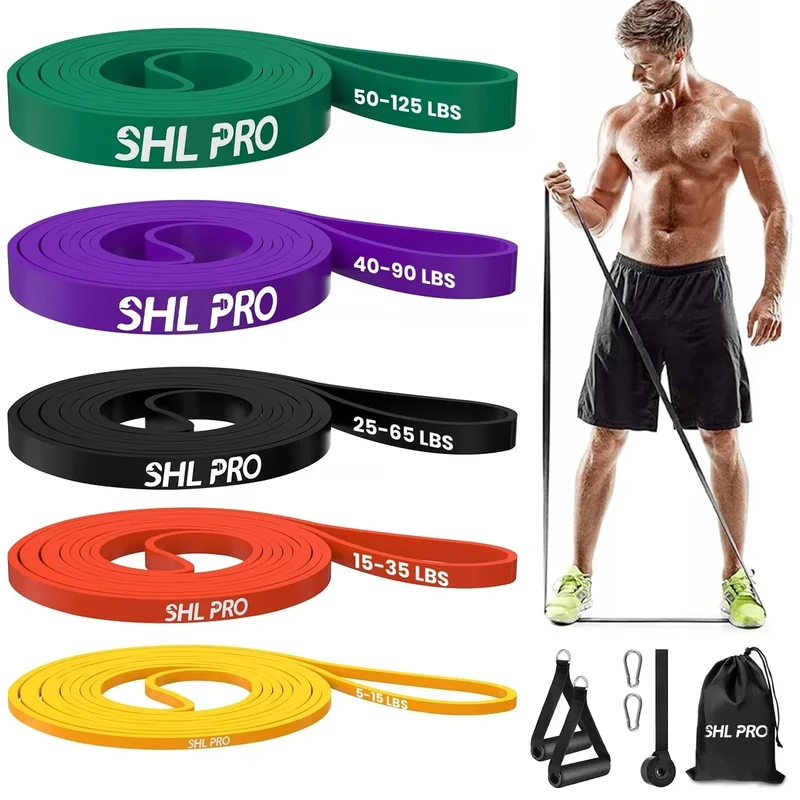 Resistance Bands for Working Out, Durable Exercise Bands Resistance, Thick Stretch Bands for Fitness Exercise, Yoga, Strength Training, Physical Therapy (5 Pcs Set)