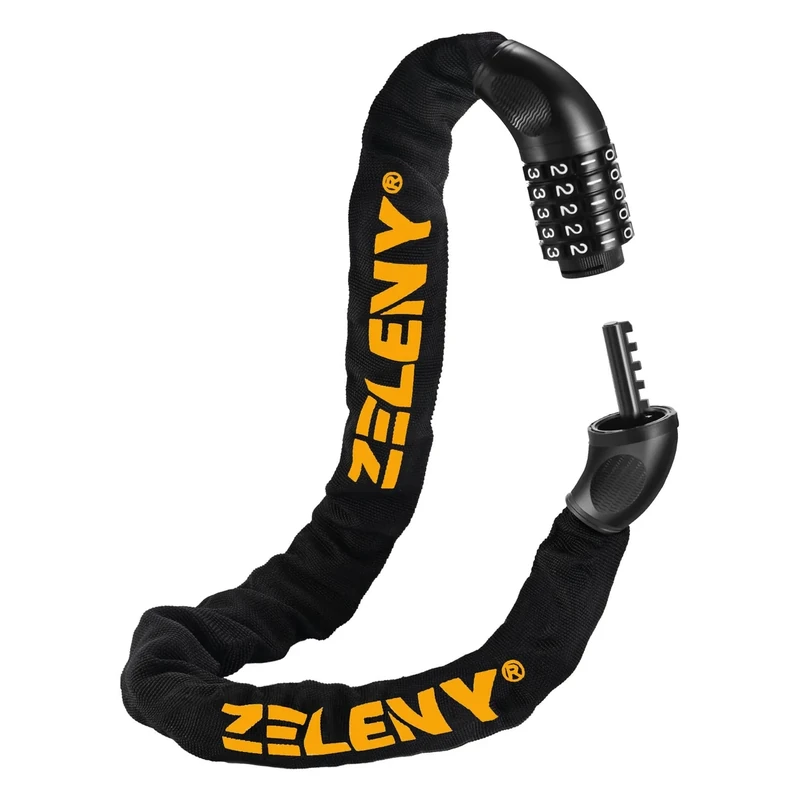 ZELENY Fahrradschloss hohe Sicherheit 7mm, Zahlenschloss mit 5-Stelliger Zahlencode, 90cm Kettenschloss Fahrrad Schloss, Fahrrad-Kettenschlösser für Bikes Motorrad e Scooter