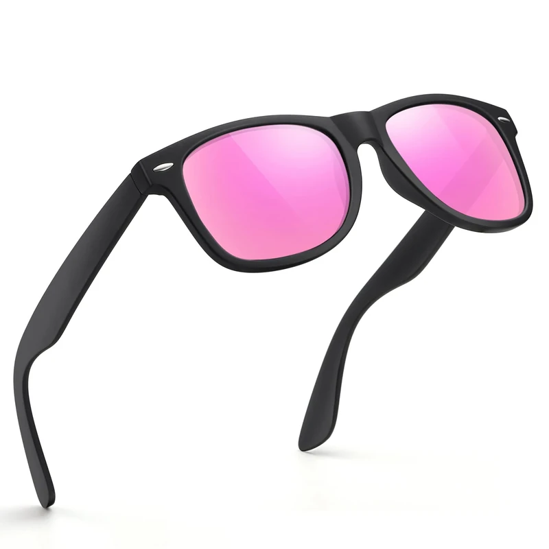 Glapeame Polarisiert-Sonnenbrille-Herren-Damen-Sonnenbrillen-Sunglasses-Men-Woman-Sonnenbrille Schwarz-UV400-Unisex-Retro-Vintage-Klassische-Polarisierte-Brille-Sportbrille-für Fahren-Camping,12