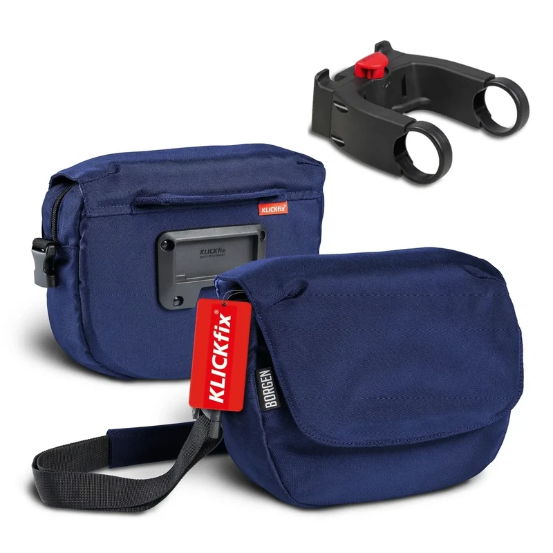 Borgen KLICKfix Lenkertasche Fahrrad - Wasserabweisende und geräumige Fahrrad Lenkertasche 5 L - Fahrradtasche Lenker