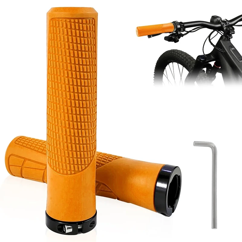 xiaoxiaozhijia Fahrradgriffe Ergonomisch,22mm Universal-Fahrrad Handgriffe,Geeignet für Mountainbike/Rennrad/Klapprad/Citybike/Roller-Fahrradlenker (Gelb)