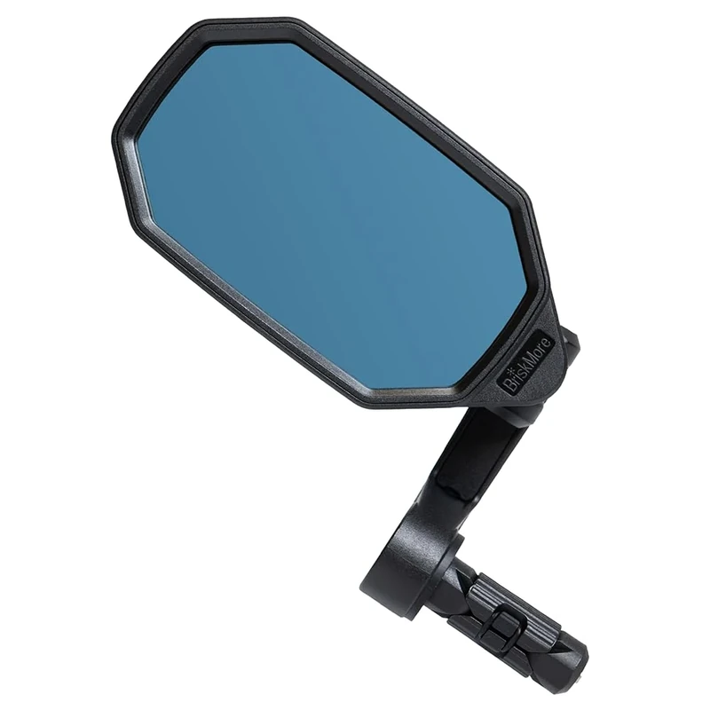 BriskMore Bar End Bike Spiegel, High-Definition konvexe blaue Glaslinse für Roller Elektrofahrrad, kratzfest, Ebike Safe Rückspiegel für linke Seite Olny BT-022LB