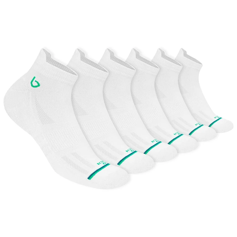 BAMBOS Sneaker Socken Ultraweich Bambus Herren Damen Kurz Sportsocken Laufsocken, 6 Paare (EU 43-46, Öko Weiß)