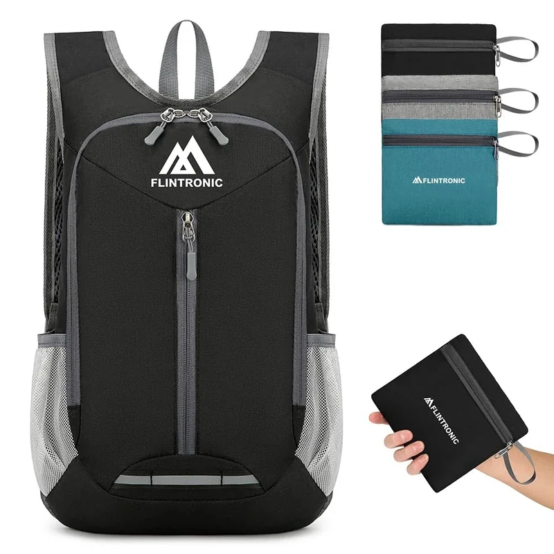 flintronic Faltbarer Rucksack, 16L Kleiner Wanderrucksack, Ultraleicht Wanderrucksack, Wasserfest Reiserucksack, Packbare Backpack, Damen Herren Daypack, für Camping Klettern/Outdoor Wandern