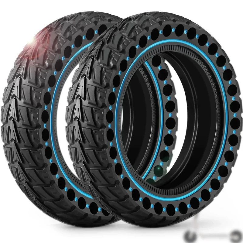 Monuary 2er-Pack E-Scooter-Reifen 50/75-6.1 Schlauchlose Vollgummireifen, die Auch für die Größen 8,5 x 2,0 und 8 1/2 x 2 Geeignet Sind, Durchstoßfest, Keine Wartung Erforderlich