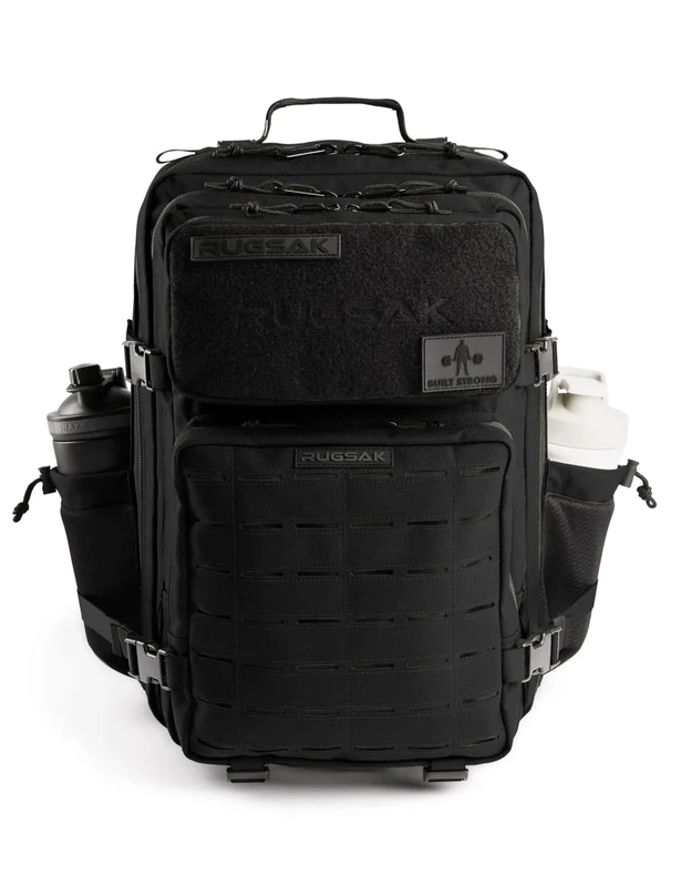 RUGSAK® ALPHA | Taktischer Rucksack [20-45L] Wasserdicht & EXTREM Robust | Militär Survival Backpack | für Outdoor Arbeit Wandern Camping und Gym | Molle Reiserucksack Herren & Damen (Phantom Black) - Image 1