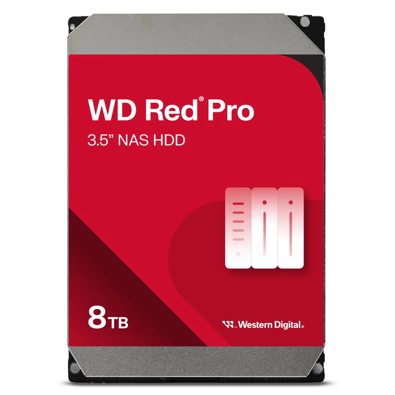 WD Red Pro 8TB NAS 3,5" Interne Festplatte – 7200 RPM Klasse, SATA 6Gb/s, CMR, 256MB Cache