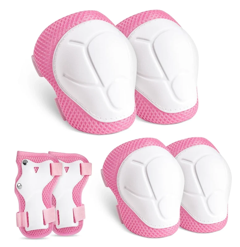 Knieschoner Kinder, 6 in 1 Schoner Inliner Kinder, Inliner Schoner Kinder, Geeignet für Rollschuhlaufen, Laufräder, Fahrräder und Skateboards