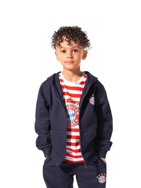 FC Bayern München I Zip-Hoodie Essential I Kinder I Navy I 164