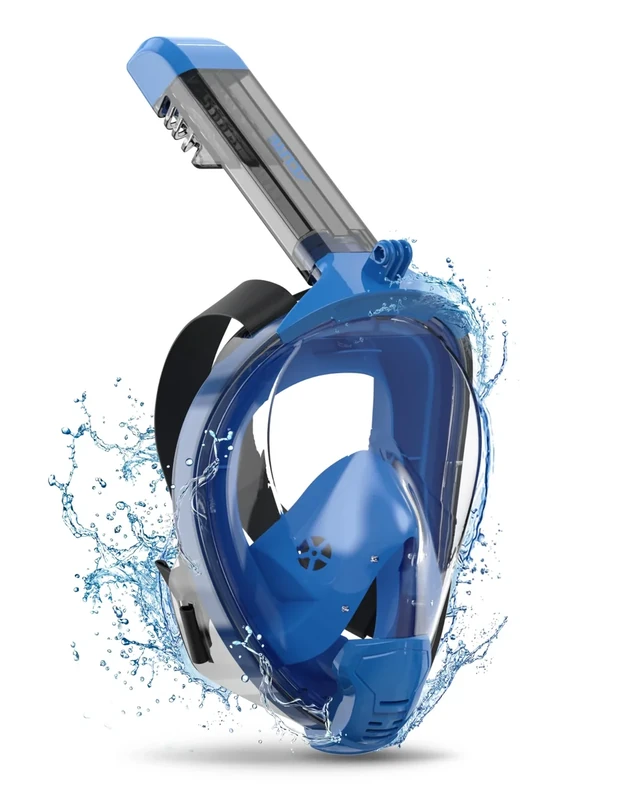 ACURE Schnorchelmaske für Erwachsene, SN04 Schnorchelmaske Vollmaske mit Abnehmbarer Kamerahalterung, Doppeltem Anti-Beschlag-Design, CO2 Sichere Tauchmaske für Erwachsene und Jugendliche