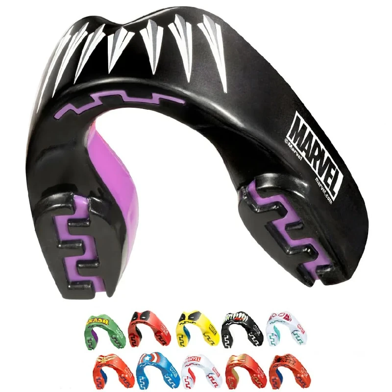 Marvel Black Panther Sport Zahnschutz Erwachsene und Kinder Sport Mundschutz Für alle Vollkontakt-Sportarten einschließlich Rugby, MMA, Kampfsport, Kickboxen, Judo, Hockey & Boxe