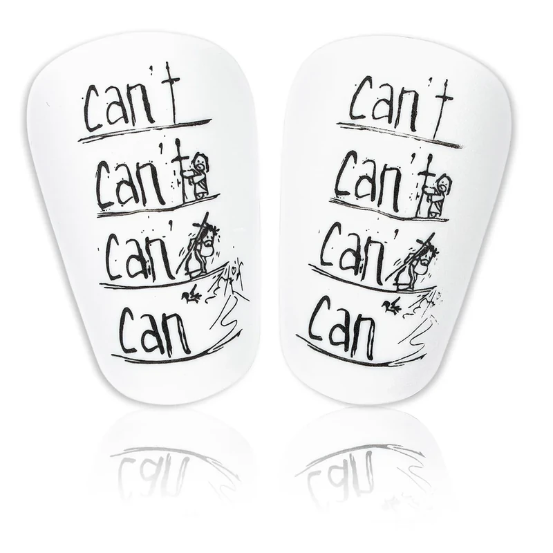 Mini Schienbeinschoner Fußball, 1 Paar Mini Beinschutz für Kinder & Jugendliche, Fußball-Schutzzubehör Anti-Kollisions Stoßfeste, Personalisierbar Can't Can Schienbeinschoner, Klein