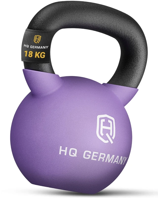 HQ Germany® Neopren Kettlebell | Vollguss | 2-32kg | Starter-Sets | ±2,0% Gewichtstoleranz, Gewicht:18KG