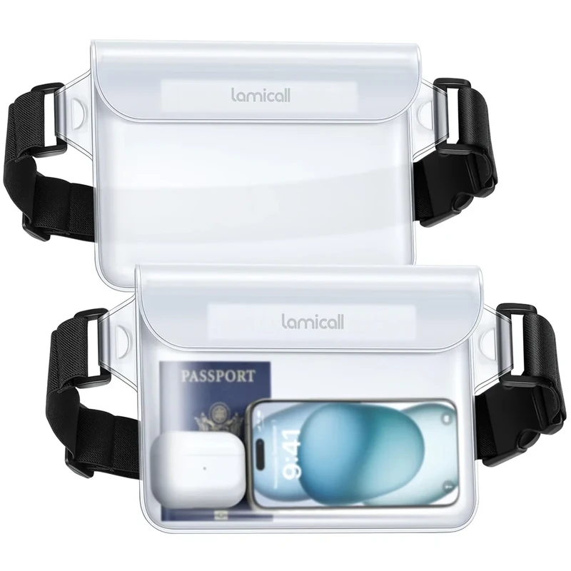Lamicall wasserdichte Bauchtasche, Wasserfeste Tasche - Clear