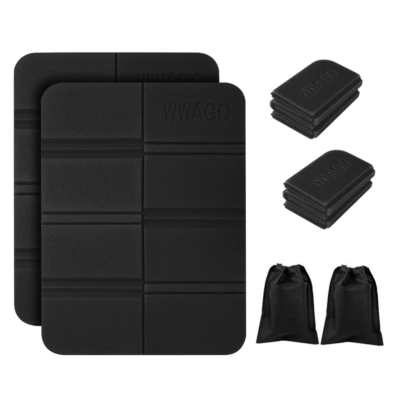 Klways 2 Set Faltbares Sitzkissen Outdoor, Isolierte Thermo Sitzunterlage Outdoor, Ausrüstung für Reisen (Mit Aufbewahrungstasche)