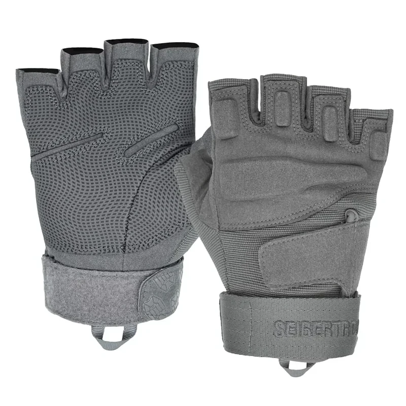 Seibertron® Damen Herren S.O.L.A.G Handschuhe taktisch 1/2 Finger Militär Kampf Armee Fingerless halbe Finger für Airsoft Militär Paintball Schießen Outdoor Activities Handschuhe Grey XS