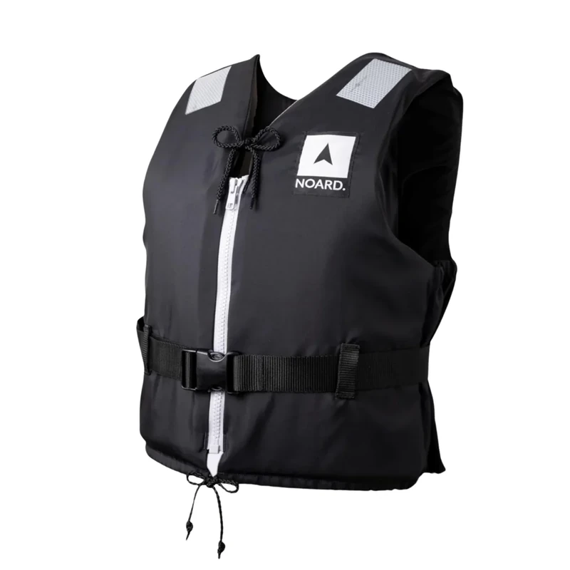 NOARD Schwimmhilfe – Black Edition – 50-70 kg – Schwimmweste für Erwachsene geeignet – 50N Auftrieb – inkl. Solas Reflektoren
