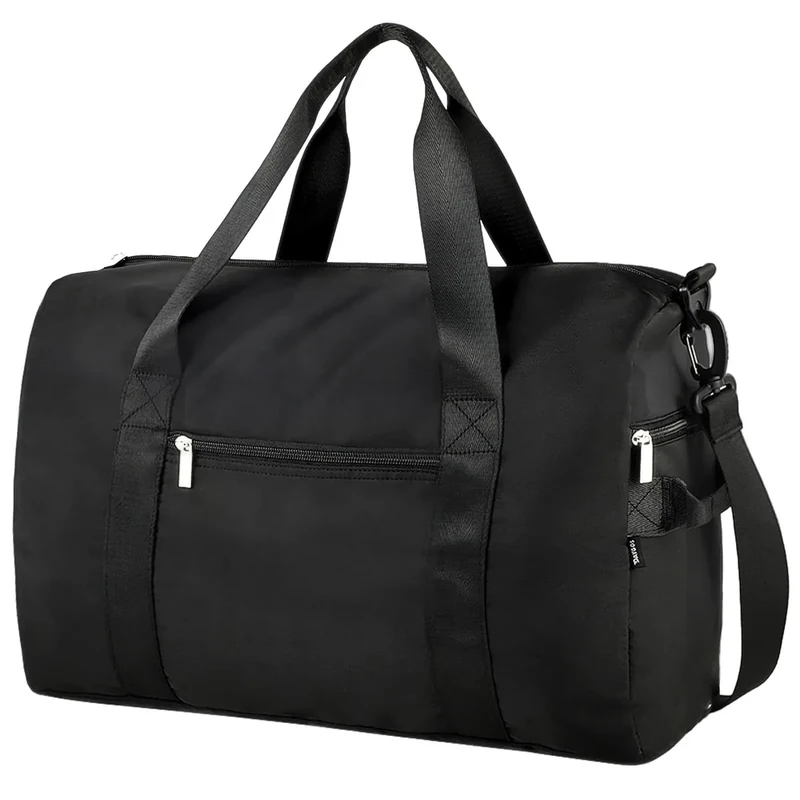 DAYGOS Sporttasche & Reisetasche für Damen und Herren, Wasserdicht 27L Small Duffel Bag Schwimmtasche, Weekender, Fitnesstasche 45x36x20cm -Schwarz