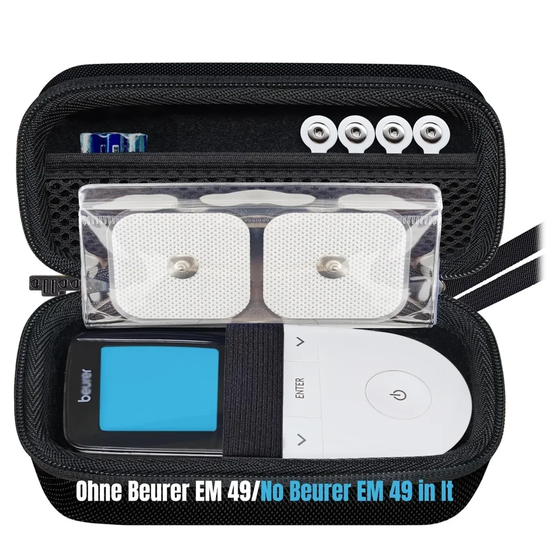 Woollo Tasche Kompatibel mit Beurer EM 49/Beurer EM 59 Digital TENS/EMS Muskelstimulation Tragbar Hart Reise Case Etui Hülle Tasche für Beurer EM 49 - Image 1