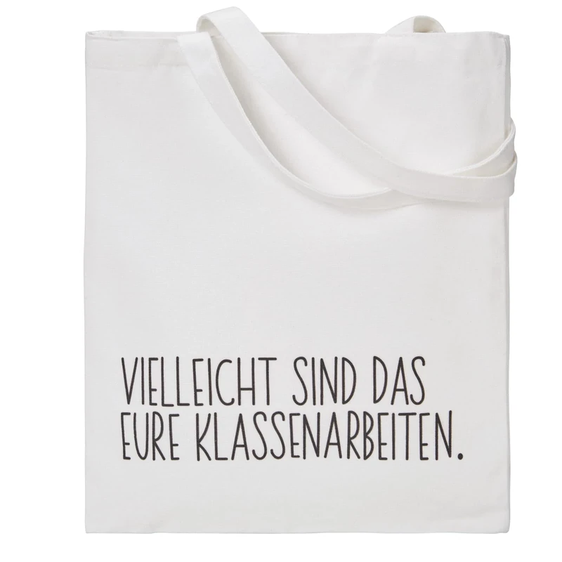 RF&CM Vielleicht ist es deine Klassenarbeit. Lehrergeschenk. Geschenke für Lehrer. Jutebeutel zum Start in die Ausbildung.witziger Baumwollbeutel .Geschenkidee Abschied Lieblingslehrerin - Image 1