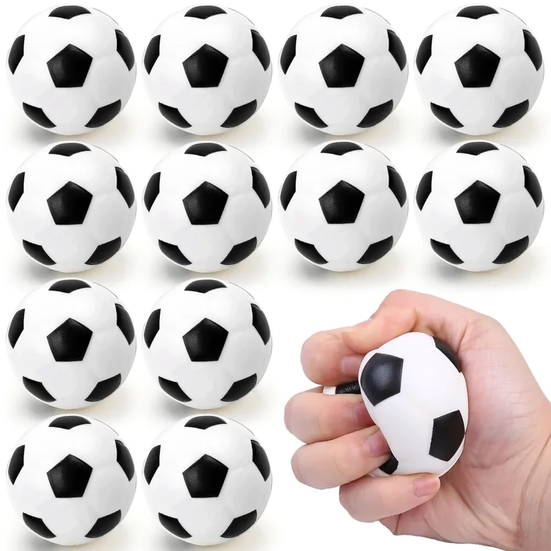 12 Stück Mini Fußball, Fußball Klein, Mini Sportbälle, Schaumstoffbälle, Mini-Fussball, Kickerbälle, Antistressball, Softball Fussball Stressbälle für Kinder und Erwachsene