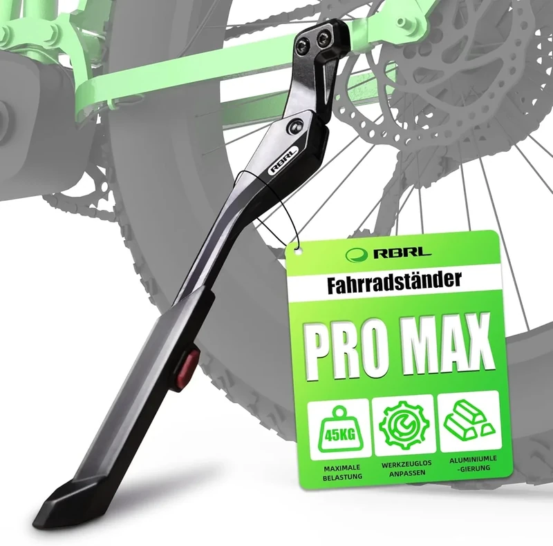 RBRL Cavalletto Bici Con 18mm Distanza del Foro, Supporto in Lega di Alluminio,Durevole e Antiscivolo Cavalletto per Bici Posteriore, Adatto a 24-29 Pollici Mountain Bike, Bici da Strada, MTB, Ebike