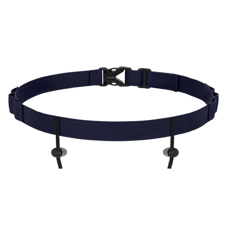 JasGood Triathlon Startnummernband Verstellbar Laufgürtel mit Nummernhalter 6 Gel-Halter Running Belt Laufgurt Bauchtasche Gürteltasche für Joggen Marathon Radfahren,Marineblau,65cm