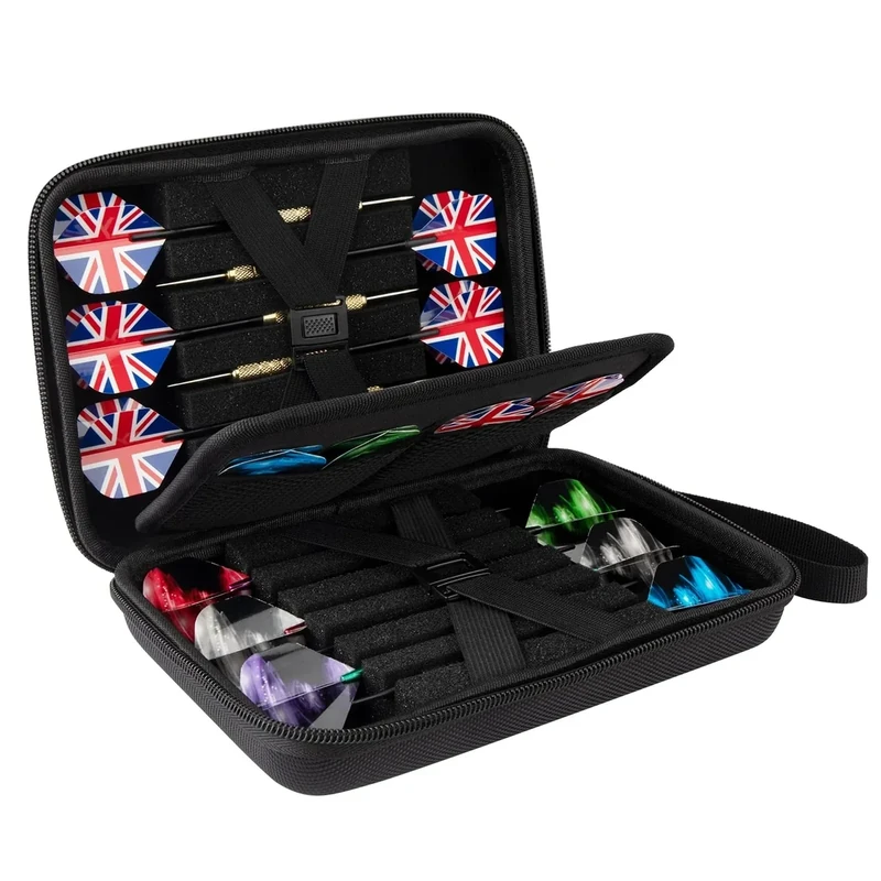 Aukuoy Dart Tasche: Darttasche für 12 Darts und weiteres Dart-Zubehör, tragbar und langlebig, professionelles Dart-Zubehör