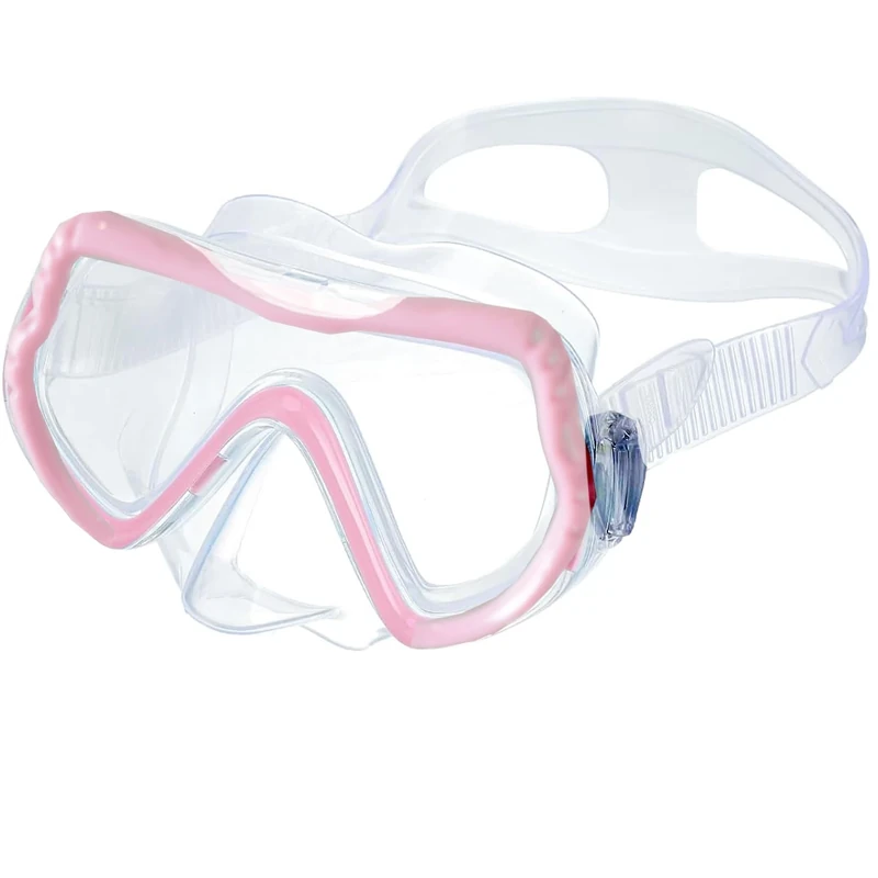 Taucherbrille Kinder,Schwimmbrille Kinder 4-16 Jahre,Erwachsene Taucherbrille Teenager,Schnorchelmaske für Jungen Mädchen Jugendliche, Tauchmaske mit 180° Panorama HD Anti Nebel Anti-Leck (pink)