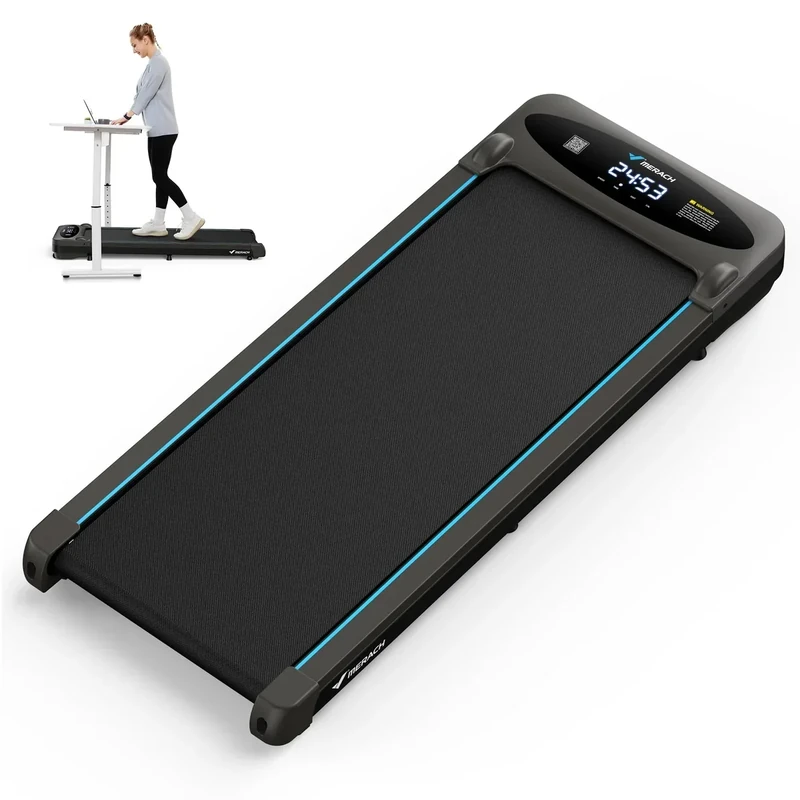 MERACH Under Desk Walking Pad, Leise 40dB Laufband mit 3,8MPH Geschwindigkeit & 120.2 kg Kapazität