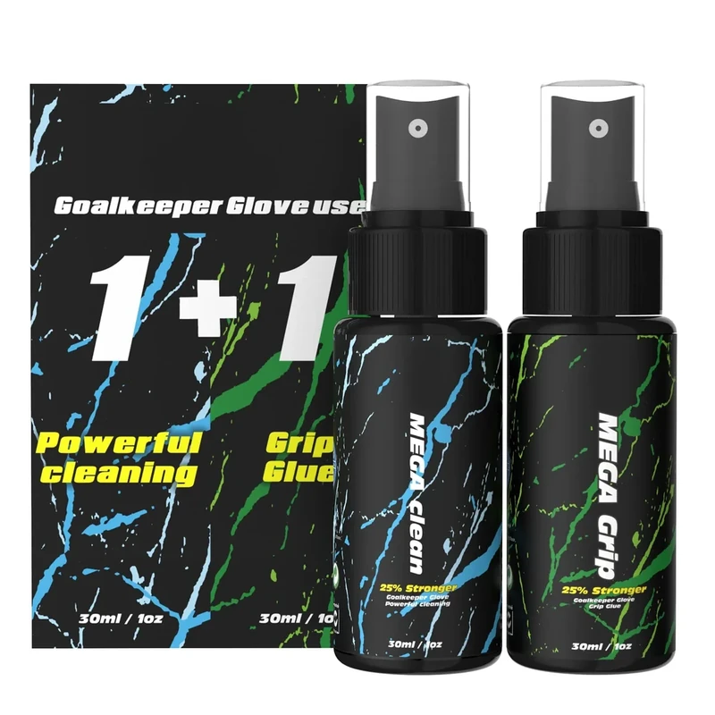 JFSLiF Torwarthandschuh-Spray-Set, enthält MSDS-zertifiziertes 30 ml Sports Product tackifier and 30 ml Sports Equipment Cleaner